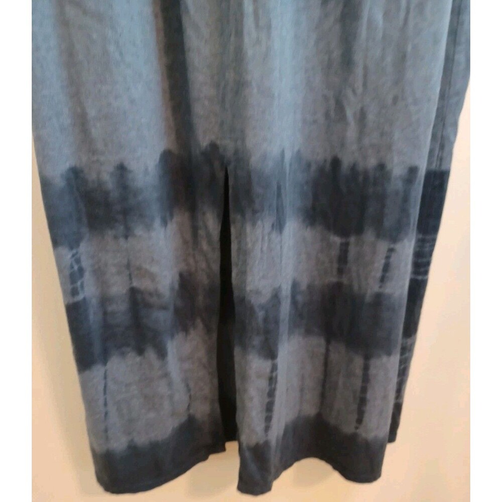 Pure J. Jill Tie Dyed Maxi Dress M Petite Blue Sleeveless Pullover Tank V Neck - Picture 9 of 9